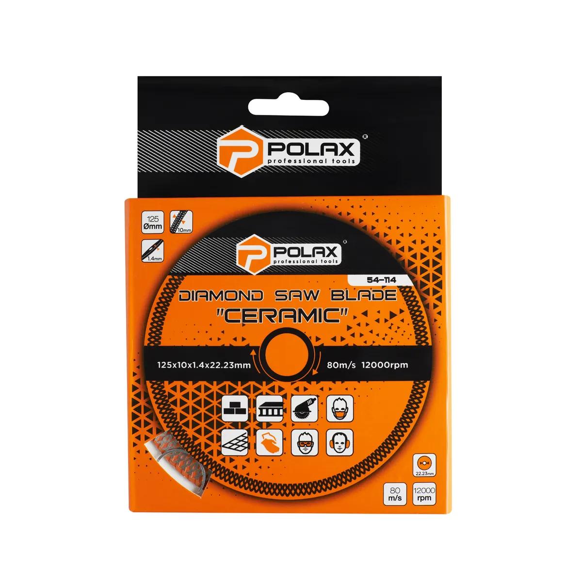 Диск відрізний алмазний Ceramic Polax 125x1.4x22.23 (54-114) - 235802