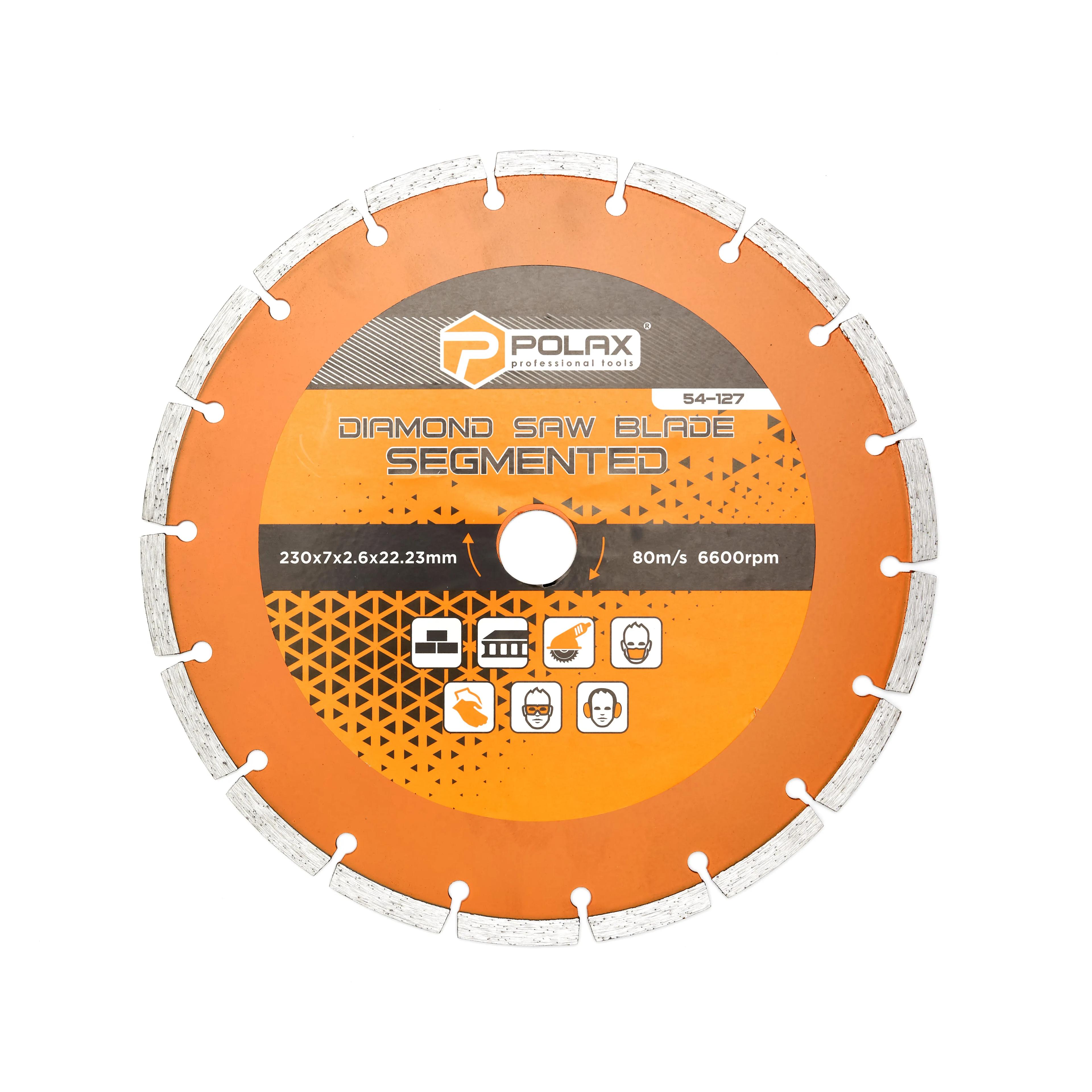 Диск алмазный сегментированный Polax 230x7x2.6x22.23, 25% (54-127) - 235816