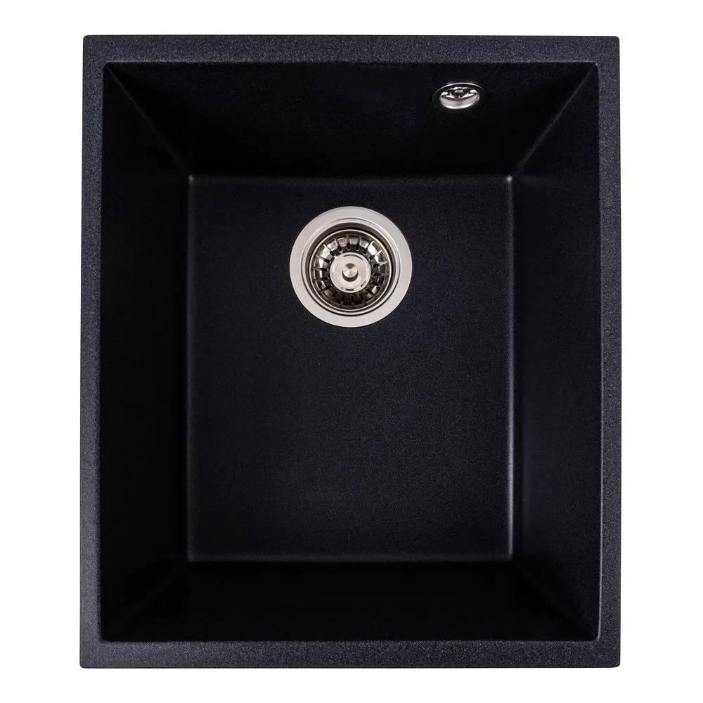 Гранитная кухонная мойка матовая VALESO ROXY 3744 Карбон - 235850