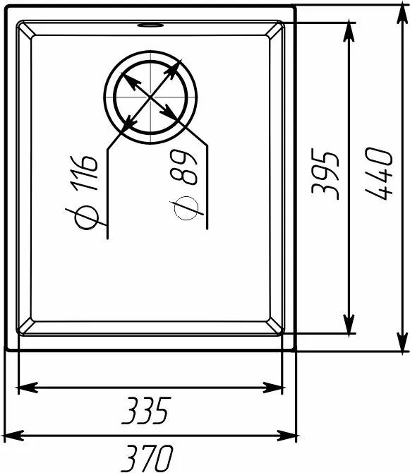 Гранитная кухонная мойка матовая VALESO ROXY 3744 Микс - 235932