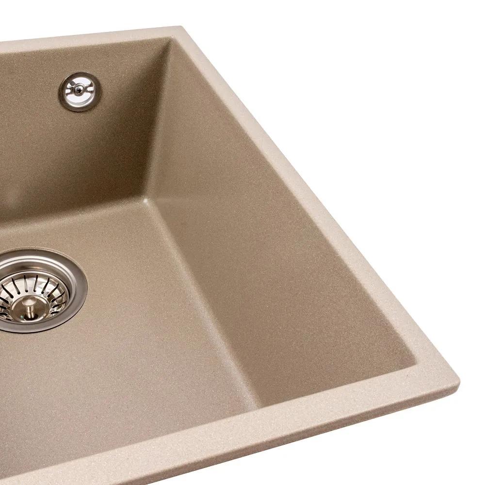 Гранітна кухонна мийка матова VALESO ROXY 3744 Титан - 235935