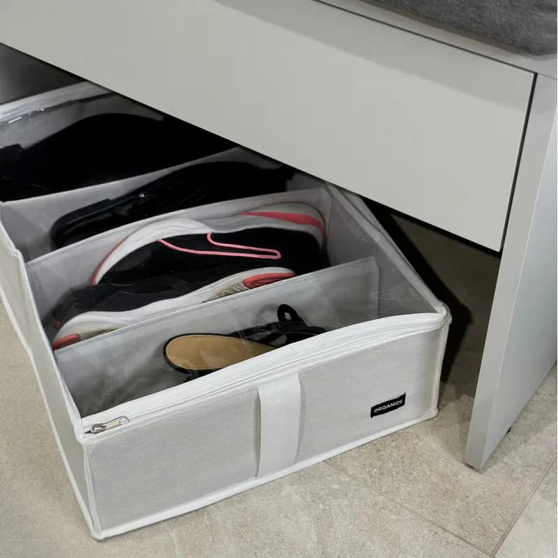 Бокс ORGANIZE для хранения ORGANIZE на 4 отделения до 42 размера 50*35*14 см (белый) - 751159021