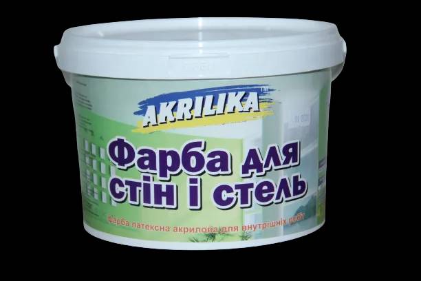 Водоемульсійна фарба для стін і стель Akrilika 4,2 кг - 236895
