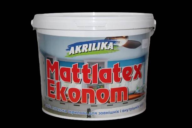 Водоемульсійна латексна фарба Mattlatex Econom Akrilika 7 кг - 236903