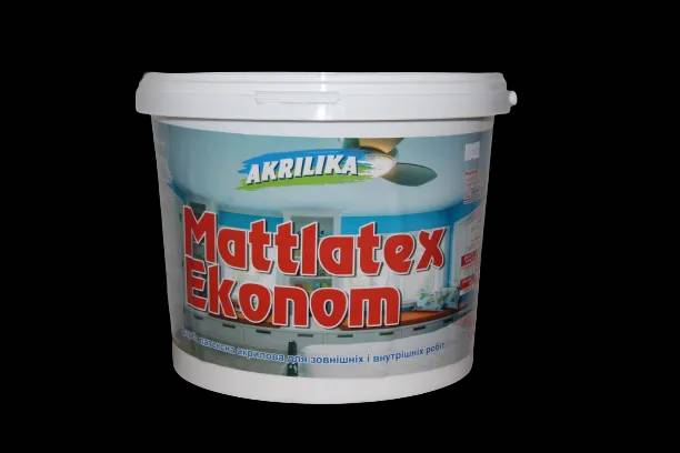 Латексная акриловая краска для внутренних и наружных работ Mattlatex Akrilika 14 кг - 236904