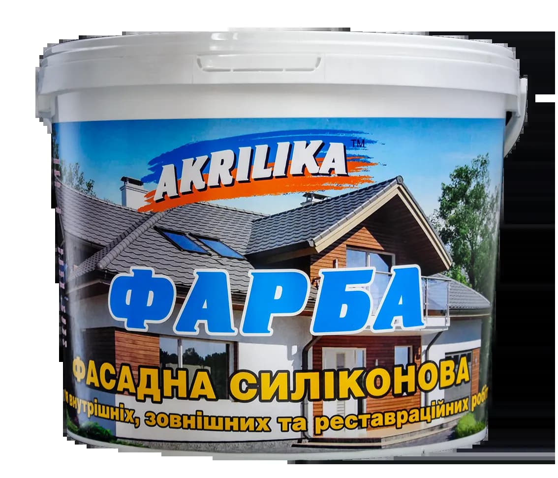 Краска силиконовая фасадная Akrilika 14 кг - 052836950