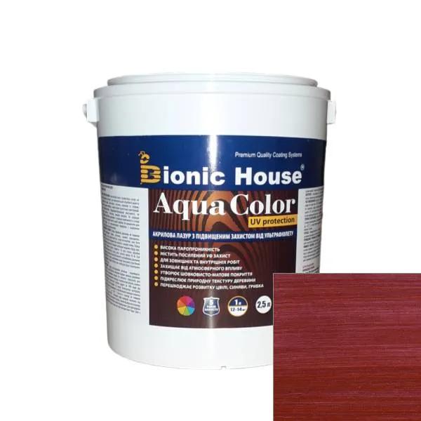 AQUA COLOR UV protect ВИШНЯ Сонцезахисна напівпрозора фарба-лазур для дерева на водній основі 2,5л. - 237867