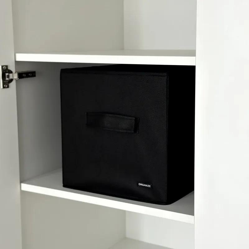 Текстильний кофр ORGANIZE для іграшок та одягу 30*30*30 см (чорний) - 237890