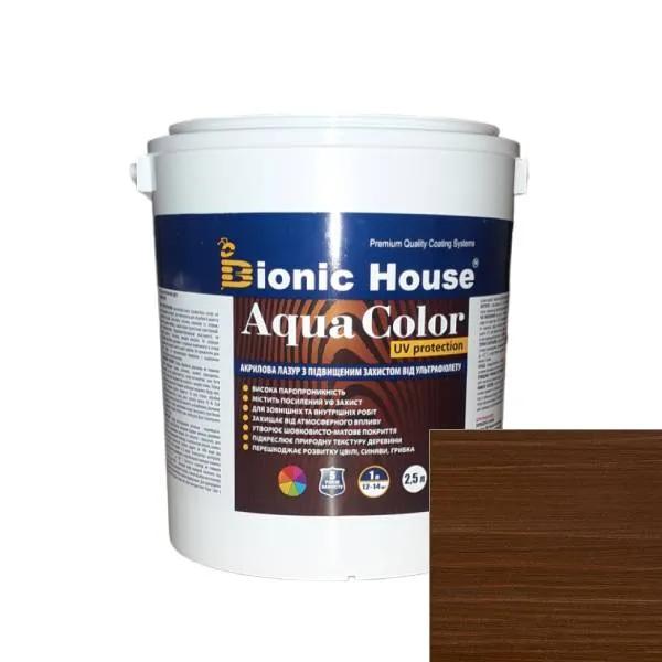 AQUA COLOR UV protect ГОРІХ Сонцезахисна напівпрозора фарба-лазур для дерева на водній основі 2,5л. - 237926