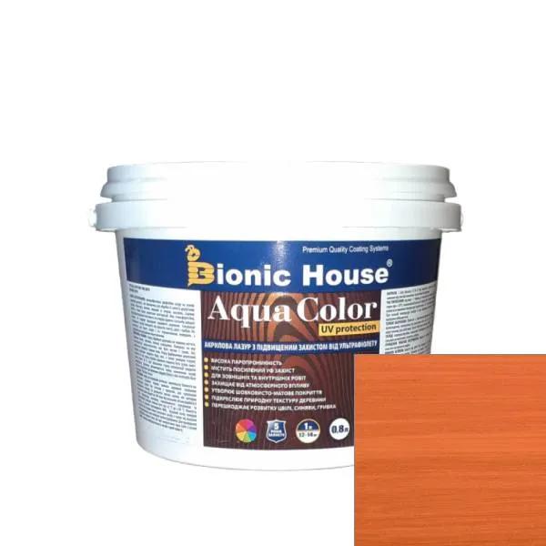 AQUA COLOR UV protect РЯБИНА Солнцезащитная полупрозрачная краска-лазурь для дерева на водной основе 0,8л. - 237928