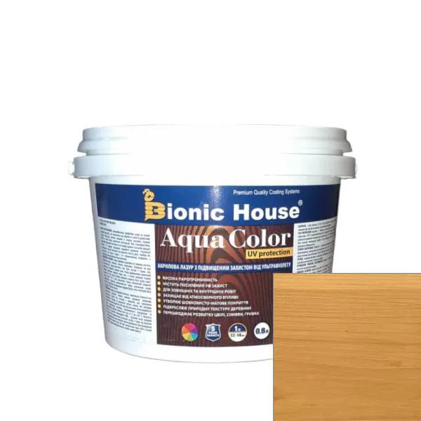 AQUA COLOR UV protect ДУБ Солнцезащитная полупрозрачная краска-лазурь для дерева на водной основе 0,8л. - 237931