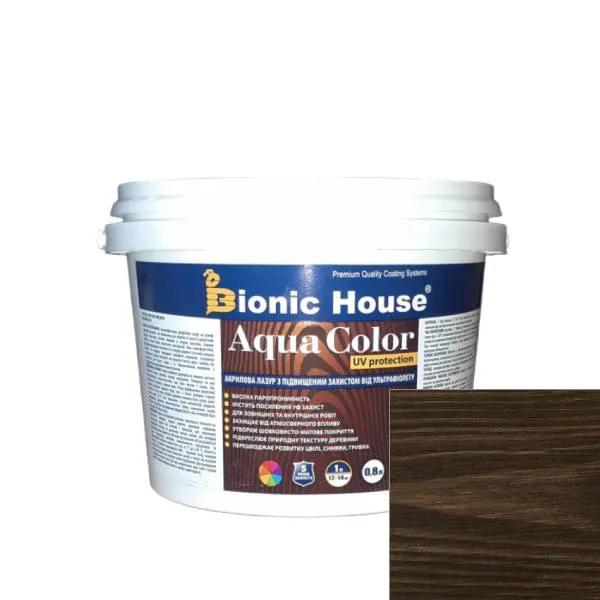 AQUA COLOR UV protect ПАЛИСАНДР Солнцезащитная полупрозрачная краска-лазурь для дерева на водной основе 0,8л. - 237940