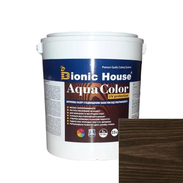 AQUA COLOR UV protect ПАЛИСАНДР Солнцезащитная полупрозрачная краска-лазурь для дерева на водной основе 2,5л. - 237941