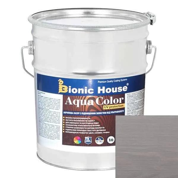 AQUA COLOR UV protect ПЕПЕЛ Солнцезащитная полупрозрачная краска-лазурь для дерева на водной основе 10л. - 237945