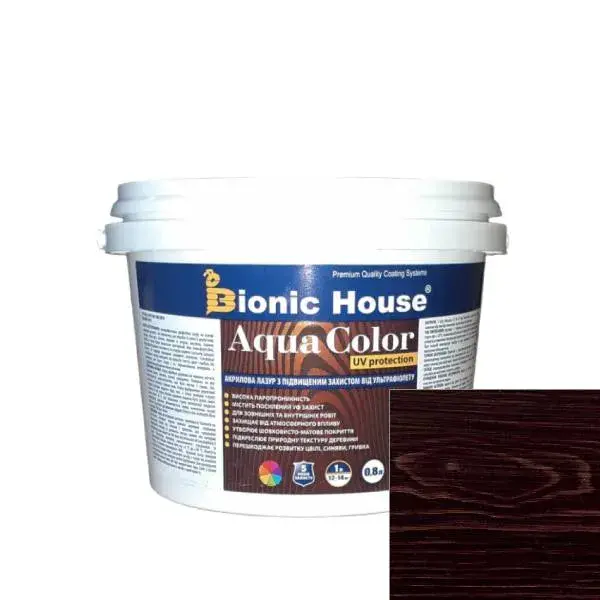 AQUA COLOR UV protect РОЗОВОЕ ДЕРЕВО Солнцезащитная полупрозрачная краска-лазурь для дерева на водной основе 0,8л. - 237946