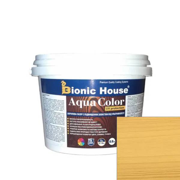 AQUA COLOR UV protect СВІТЛИЙ ДУБ Сонцезахисна напівпрозора фарба-лазур для дерева на водній основі 0,8л. - 237949
