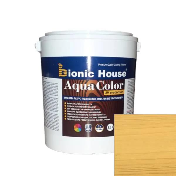 AQUA COLOR UV protect СВЕТЛЫЙ ДУБ Солнцезащитная полупрозрачная краска-лазурь для дерева на водной основе 2,5л. - 237950