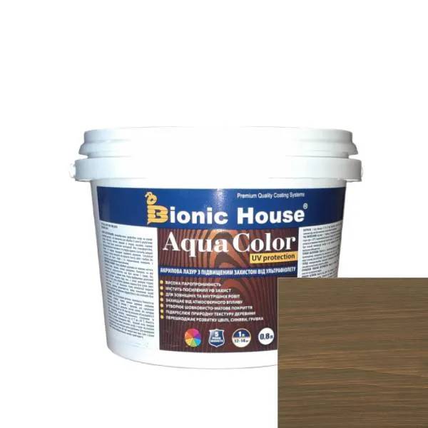 AQUA COLOR UV protect ХАКІ Сонцезахисна напівпрозора фарба-лазур для дерева на водній основі 0,8л. - 237952