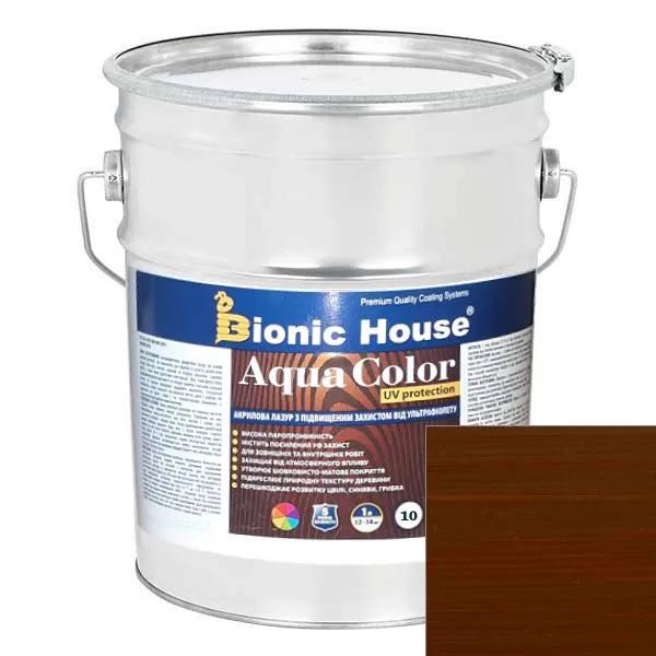 AQUA COLOR UV protect ШОКОЛАД Солнцезащитная полупрозрачная краска-лазурь для дерева на водной основе 10л. - 237960