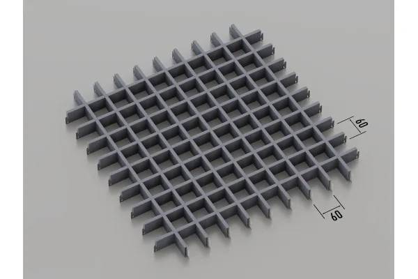 Грильято классическое (RAL 7024 - графит), 60x60 мм - 237964