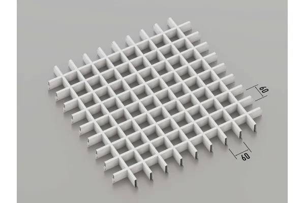 Грильято класичне (RAL 9003 - білий), 60x60 мм - 237968