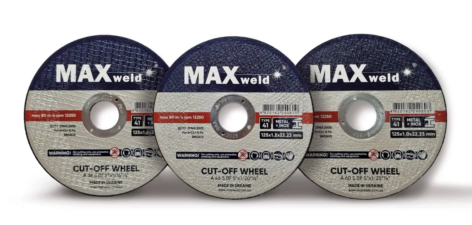 Круг отрезной Maxweld 41 125х1.2х22,23 мм по металлу - 073277435