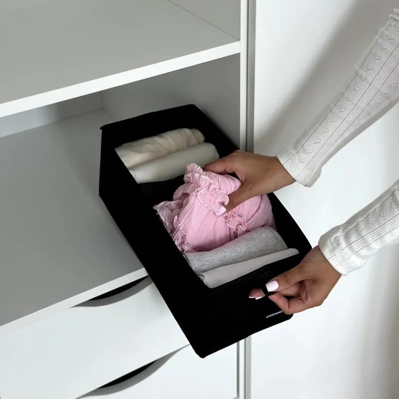 Комплект ORGANIZE коробочек-органайзеров 2 шт S (черный) - 876168388