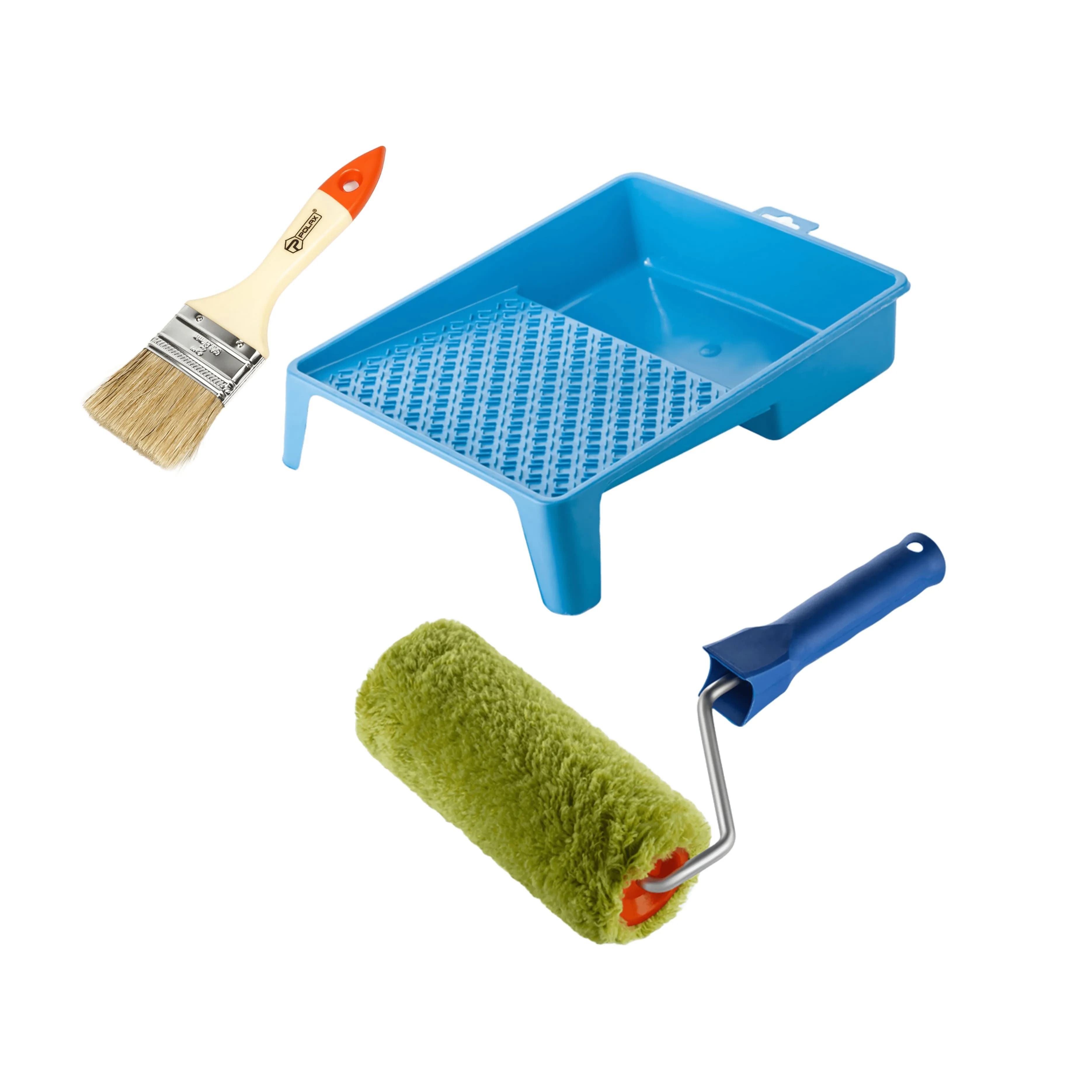 Валик ""Сінтекс"" 180х58 мм з ручкою, ванночка та пензлик ""Стандарт"" Polax (770-252) - 697492465