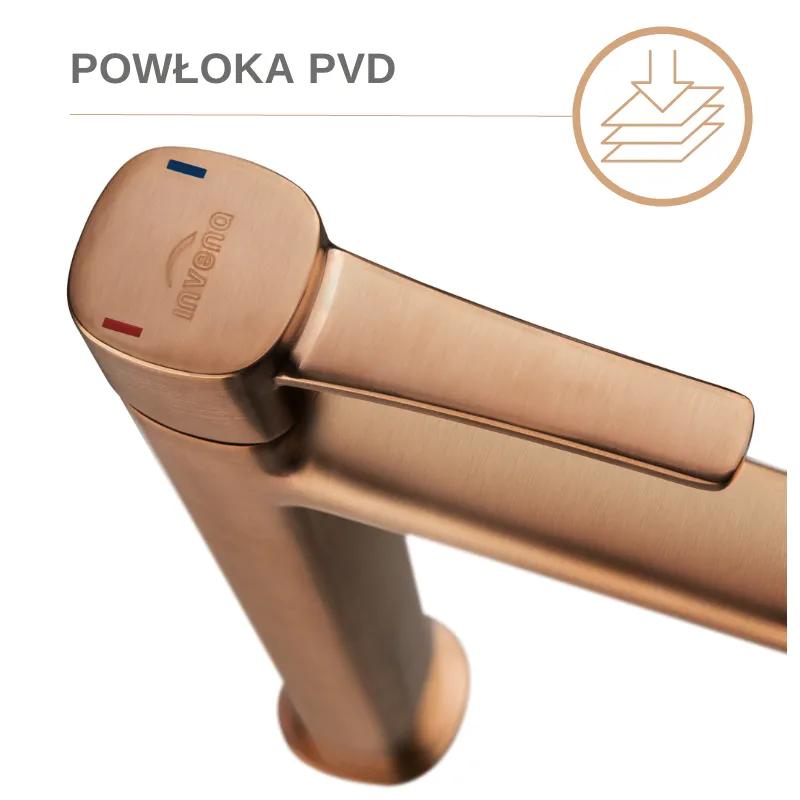 Змішувач для умивальника високий GLAMOUR INVENA TREND мідь, BU-02-W14 - 249047