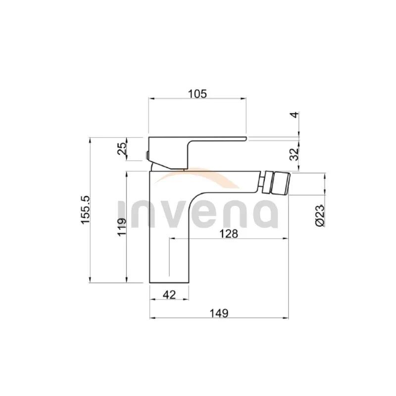 Смеситель для биде Invena Nyks BB-28-001 - 249087