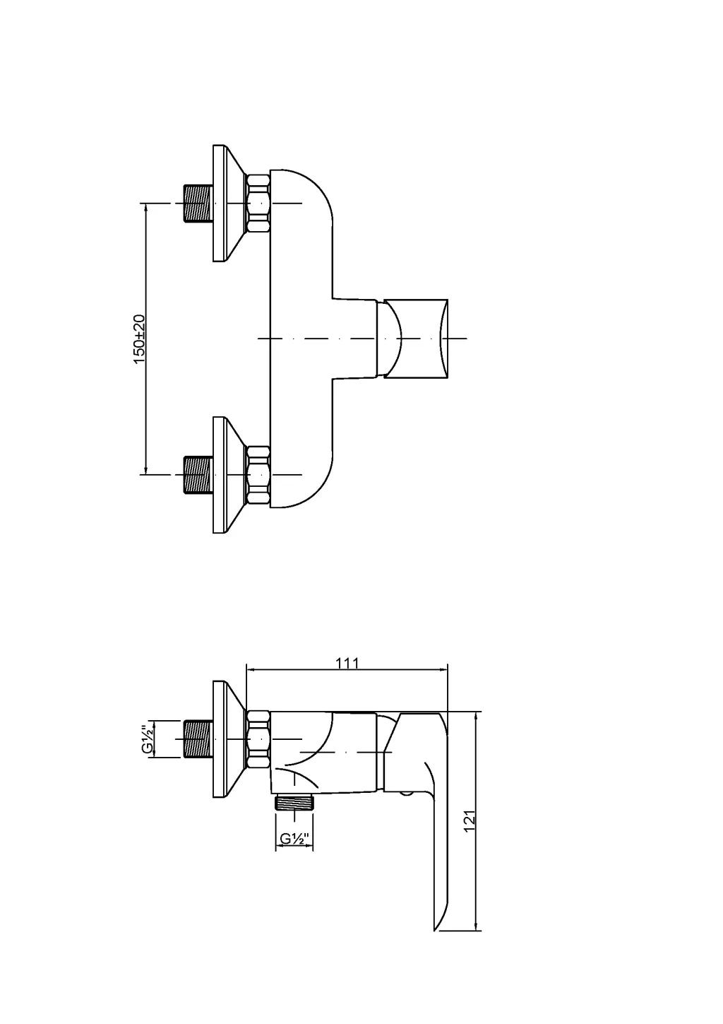 Смеситель для душа Invena Siros BN-90-004 черный - 249215