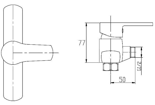 Змішувач для душу Invena Verso BN-82-001 - 249216
