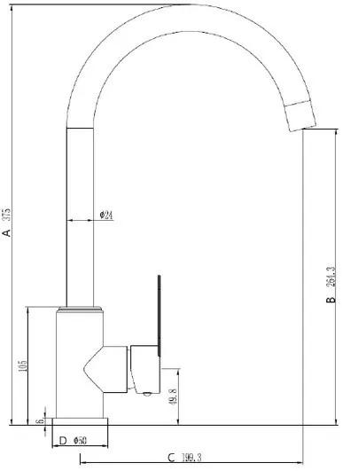 Змішувач для кухні Invena Iron BZ-53-L02 - 249299