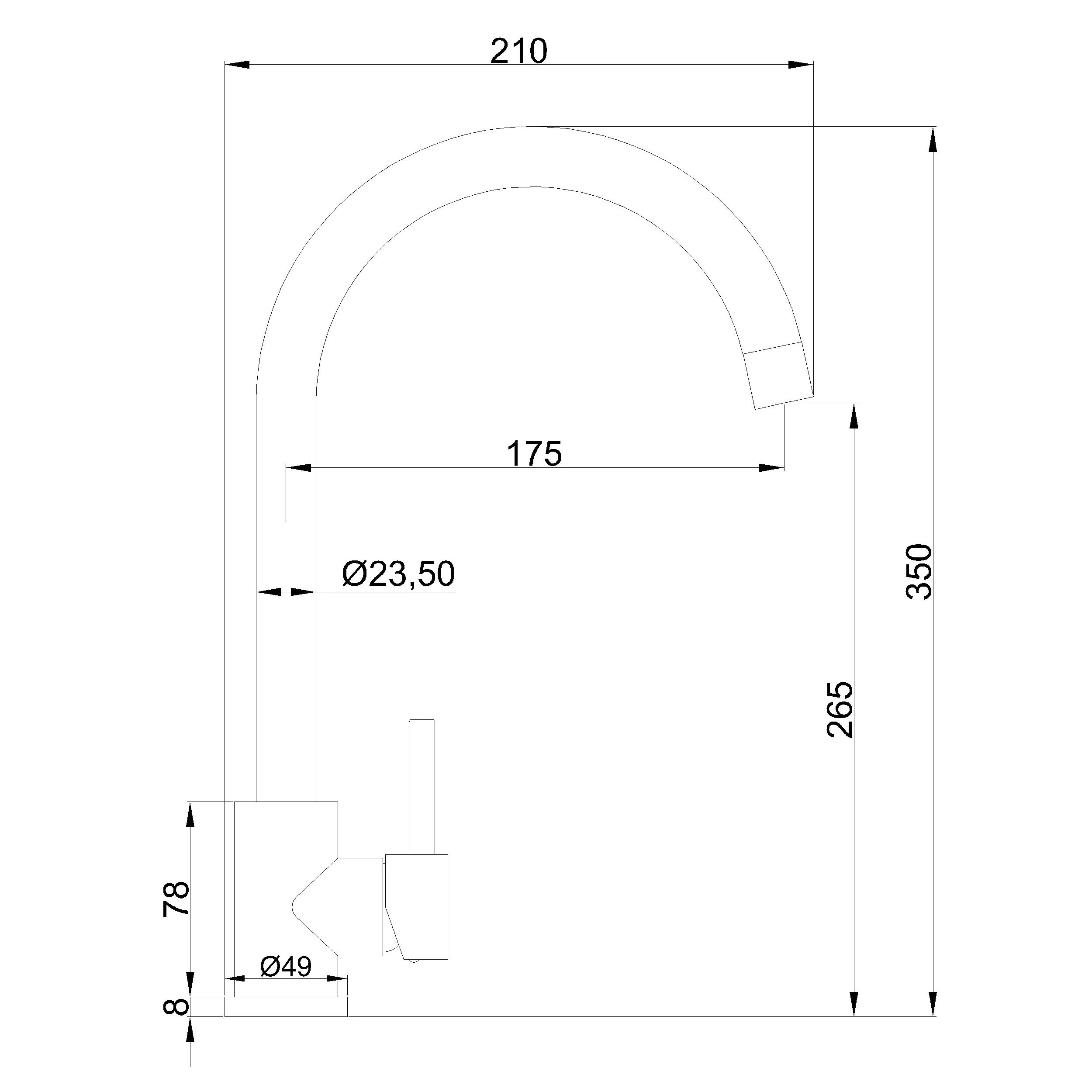 Змішувач для кухні Invena Resta BZ-58-001 - 249339