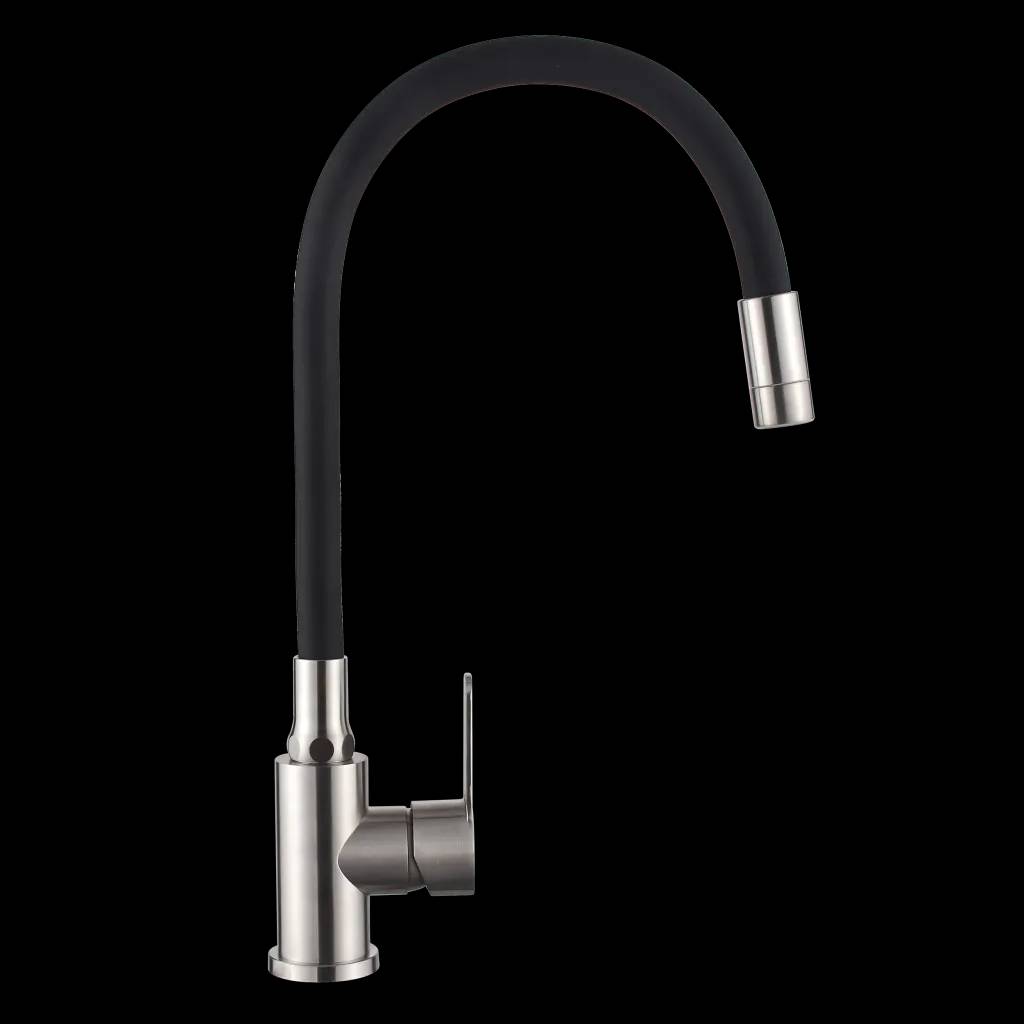 Смеситель для кухни, 2-функц, Ksanti Inox, BZ-37-i43, inox/черный - 249374