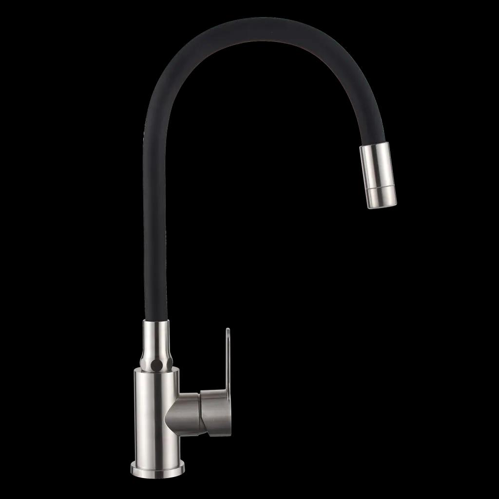 Смеситель для кухни, 2-функц, Ksanti Inox, BZ-37-i43, inox/черный - 249374