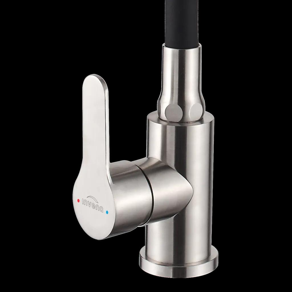 Смеситель для кухни, 2-функц, Ksanti Inox, BZ-37-i43, inox/черный - 249375