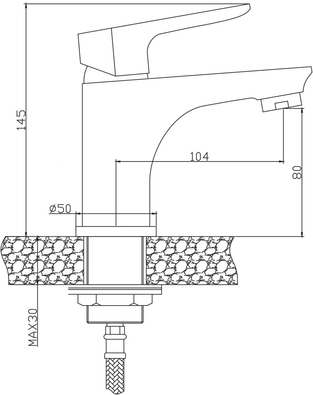Змішувач для раковини Invena Dokos BU-19-001 - 249443