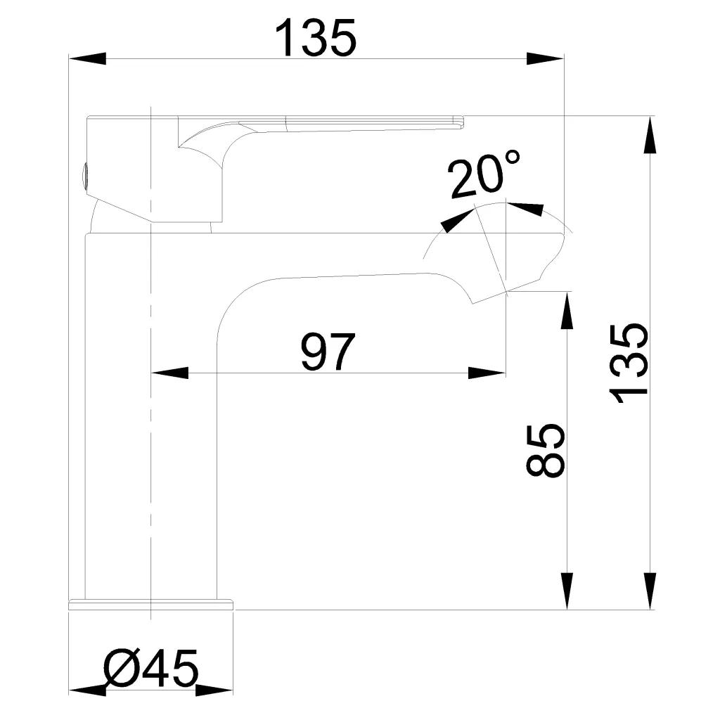 Змішувач для раковини Invena Pinios BU-92-001 - 249474
