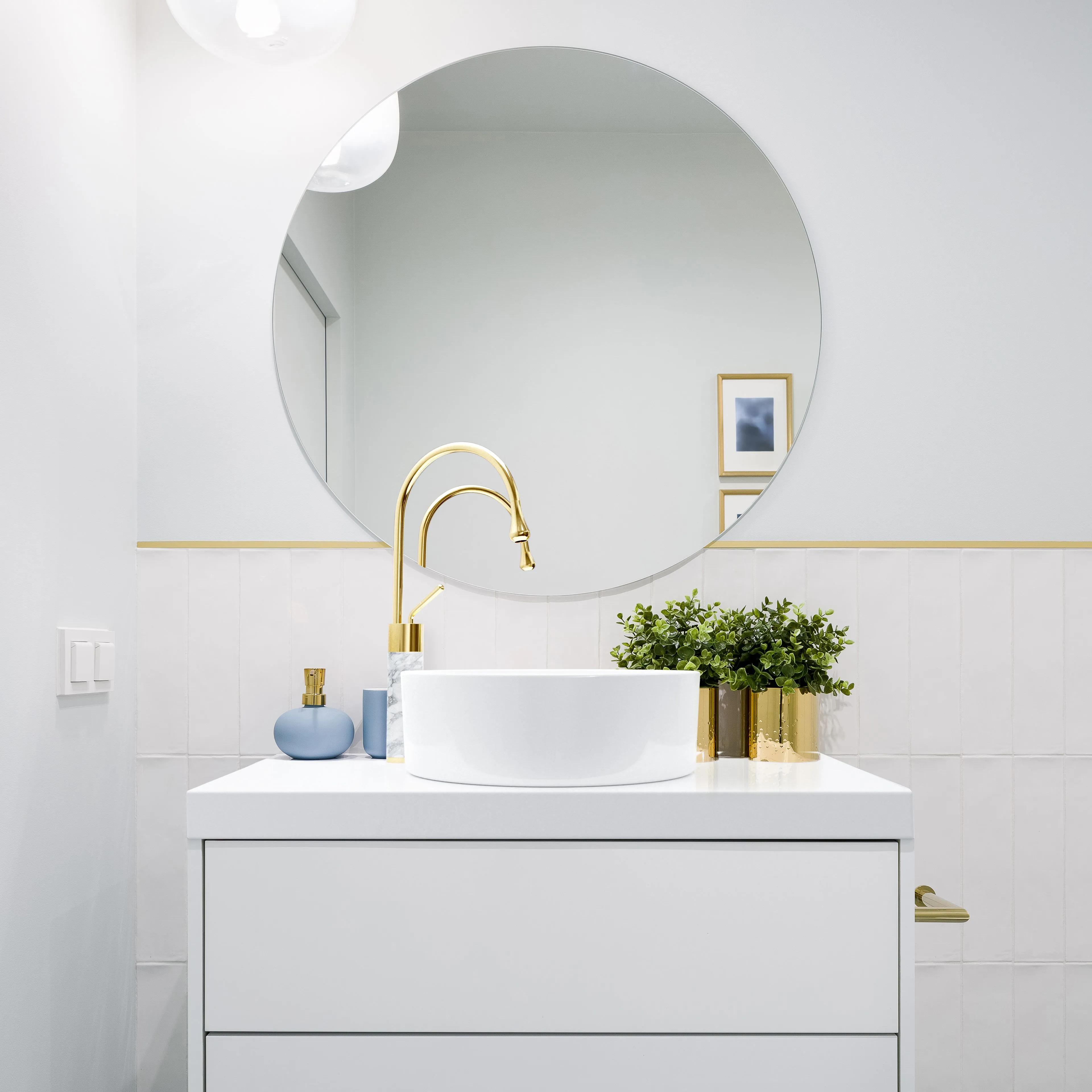Змішувач для умивальника високий Invena STONE білий/золотий BU-03-W13 - 249500