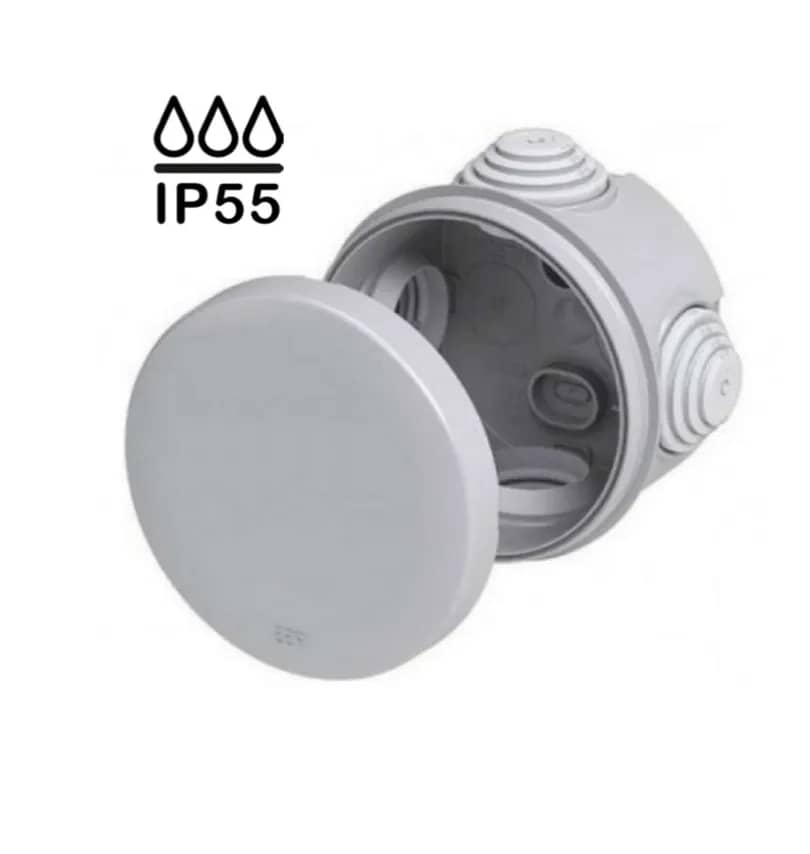 Коробка розподільча герметична зовнішня кругла IP55 D=80мм/45мм (Neomax) - 250083