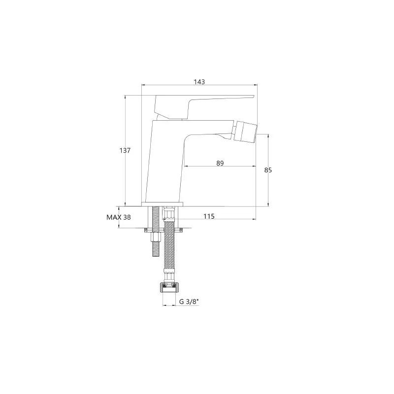 Змішувач для біде Invena Paros BB-09-004 - 250510