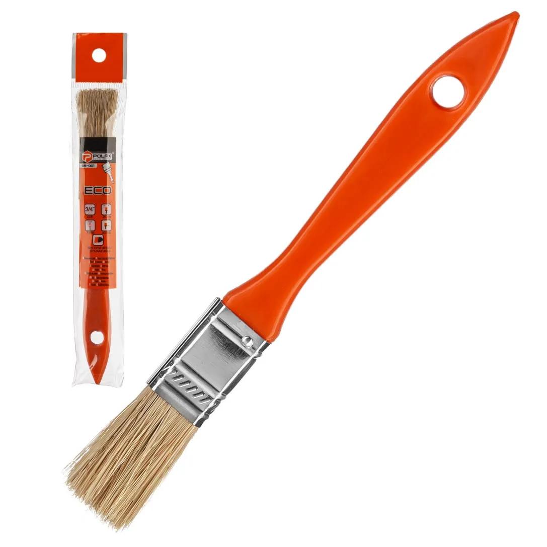 Кисть флейцевая Polax 3/4"", смешанный ворс, пластиковая ручка, тип ""Эко"" (05-001) - 250780