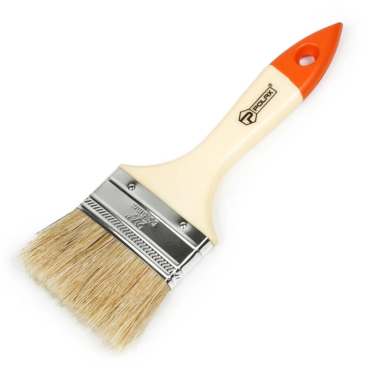 Пензель флейцевий Polax 2,5″ тип ""Стандарт"" змішаний ворс пластикова ручка (04-005) - 250880