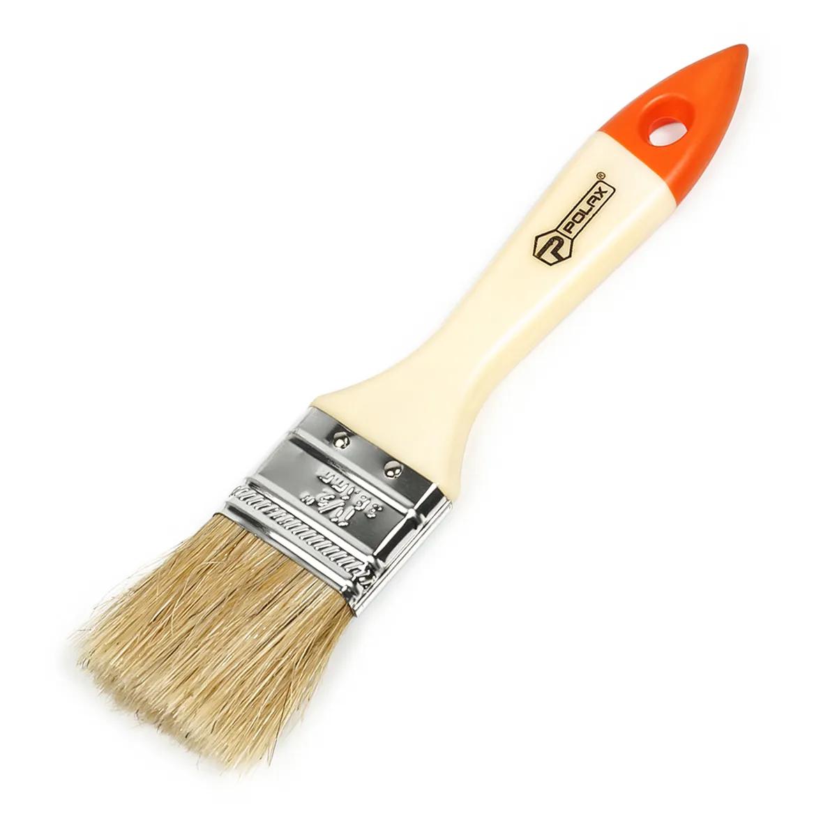 Кисть флейцевая Polax 1,5″ тип ""Стандарт"" смешанный ворс пластиковая ручка (04-003) - 250885