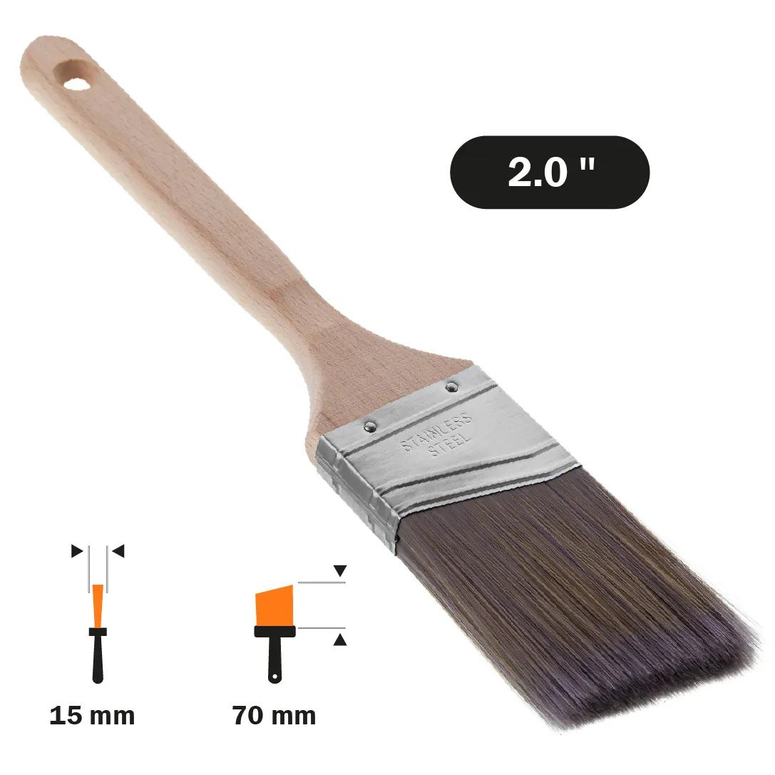 Пензель малярний плоский 2"" Polax скошений (58-001) - 250990