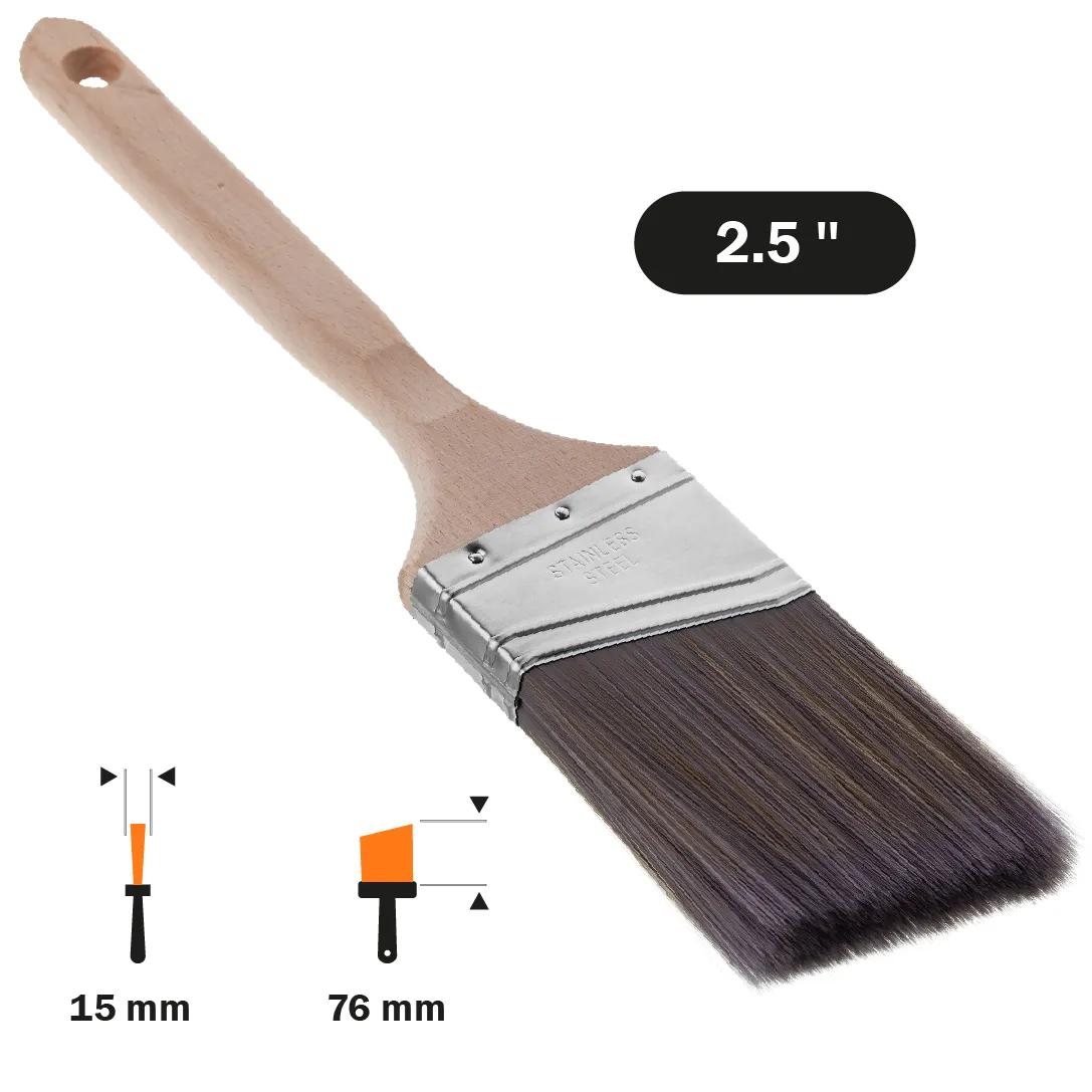 Пензель малярний плоский 2,5"" Polax скошений (58-002) - 250997
