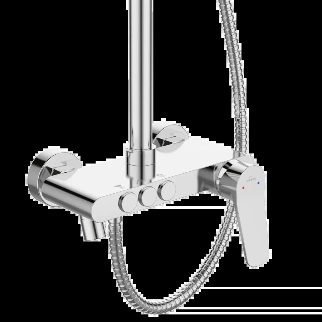 Дождевой душ со смесителем для ванны Alonia, хром AU-70-D01 - 882235187