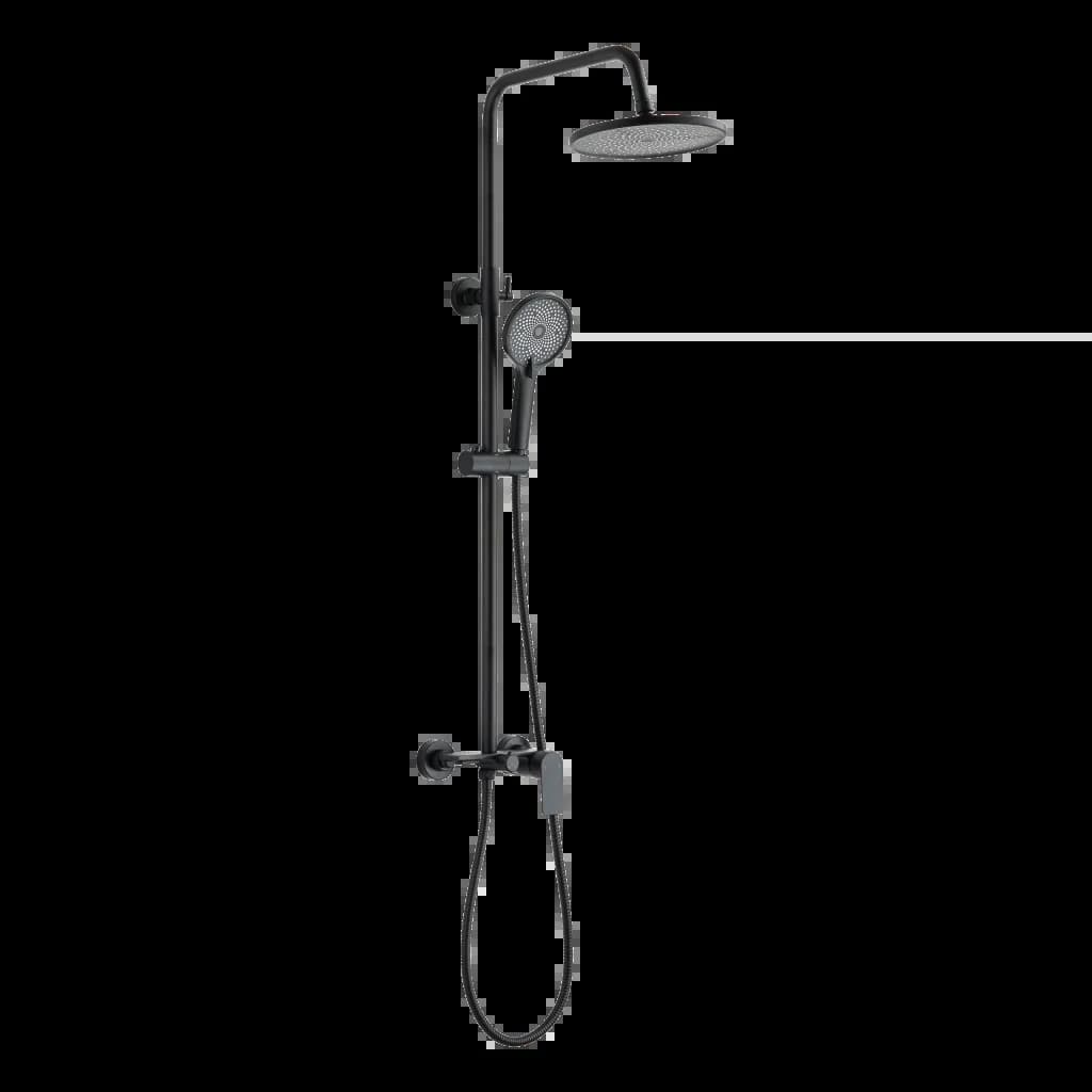 Душевая система со смесителем для ванны черная Invena RIKIA AU-24-B04 - 961547085