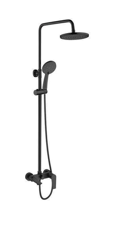 Душова система зі змішувачем для ванни чорна Invena Dokos AU-19-B04 - 251795